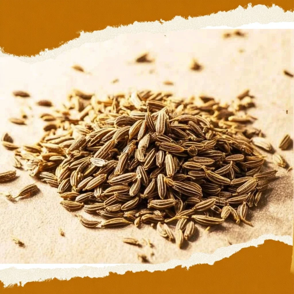A glass of cumin water on a wooden table for weight loss and health benefits.
