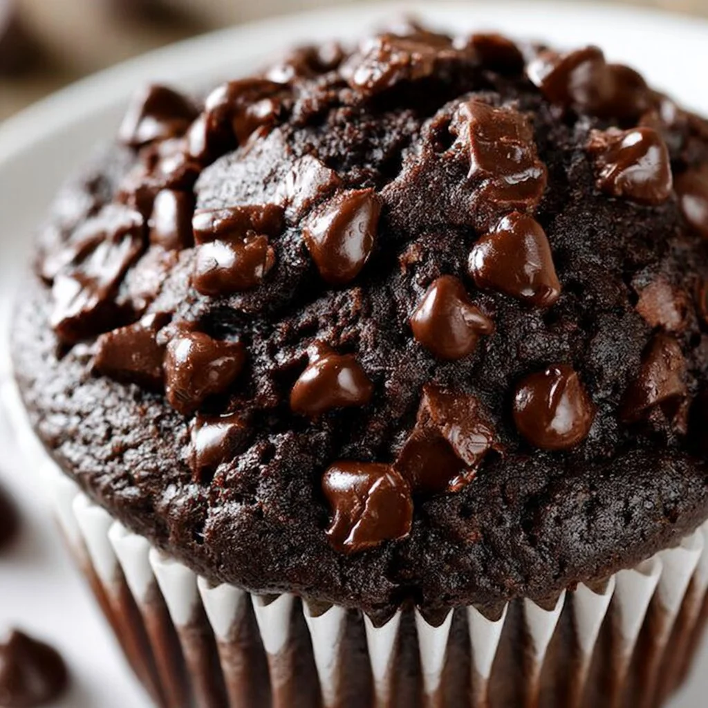 Double Chocolate Zucchini Muffins