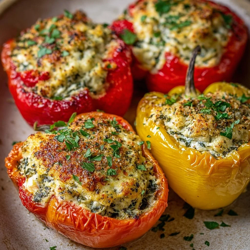 Herby Ricotta Stuffed Peppers