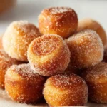 Mini cinnamon muffins baked to perfection, topped with a sprinkle of cinnamon sugar.