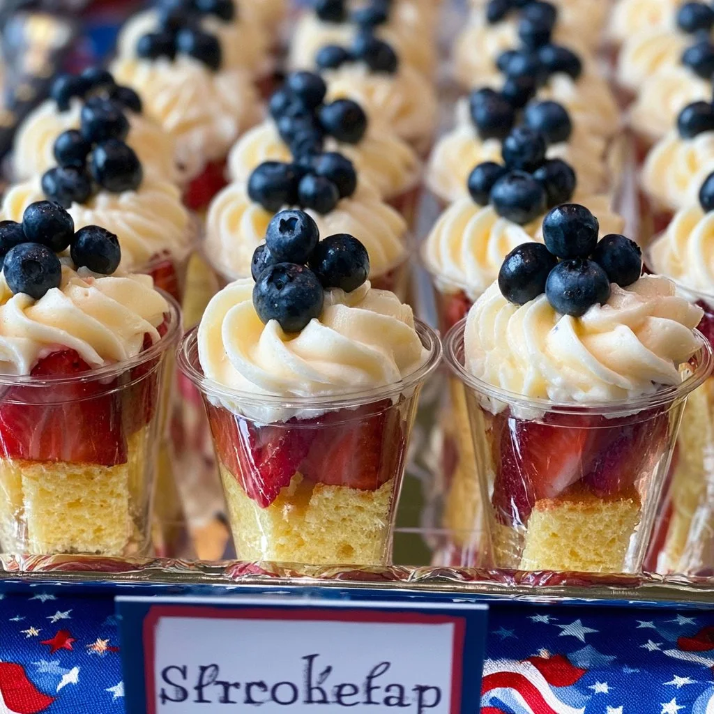 Delicious and colorful patriotic dessert for festive celebrations