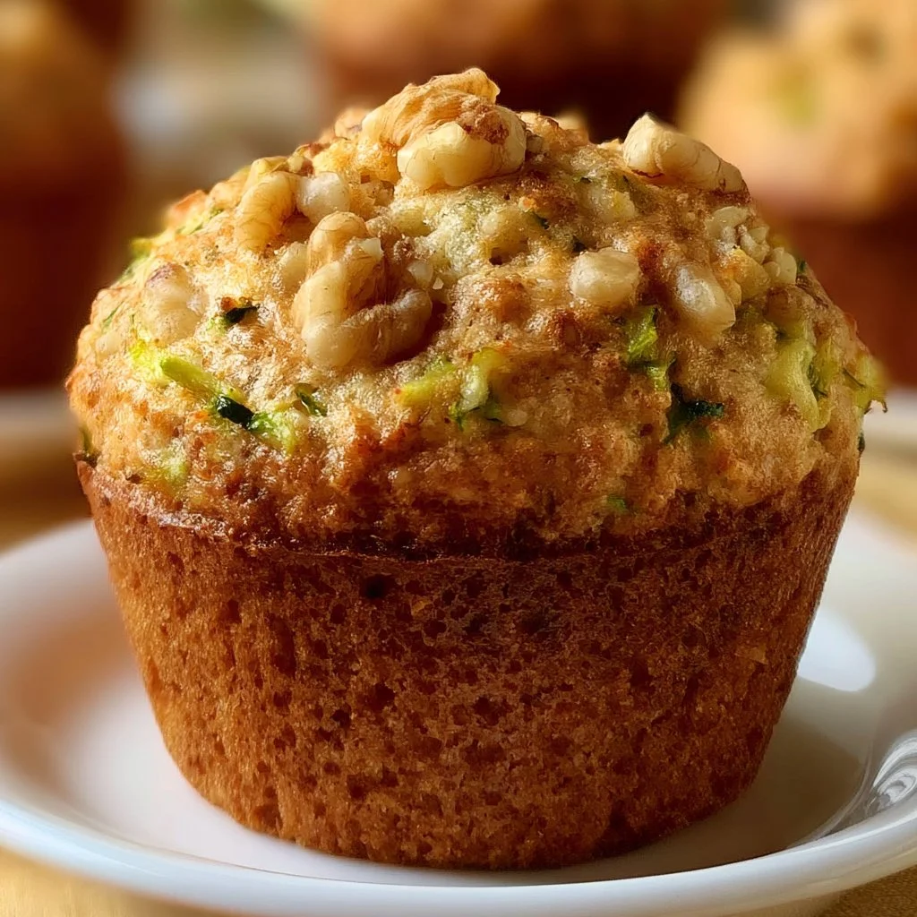 Pineapple Walnut Zucchini Muffins