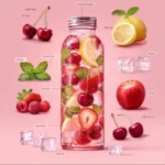 Refreshing Red Detox Water made with natural ingredients for hydration and detox