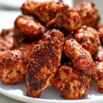 Savory and spicy wing dry rub mixture in a jar for flavorful chicken wings