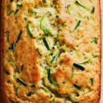 Savory zucchini quick bread fresh from the oven