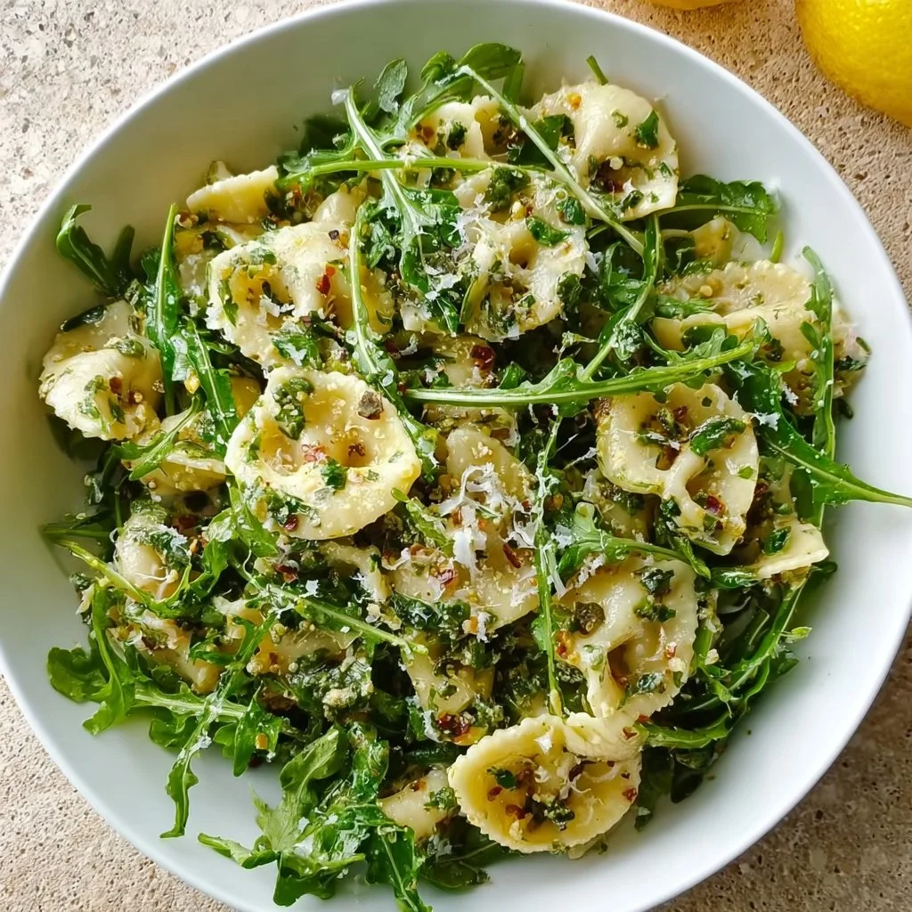 Lemon Arugula Pasta Salad